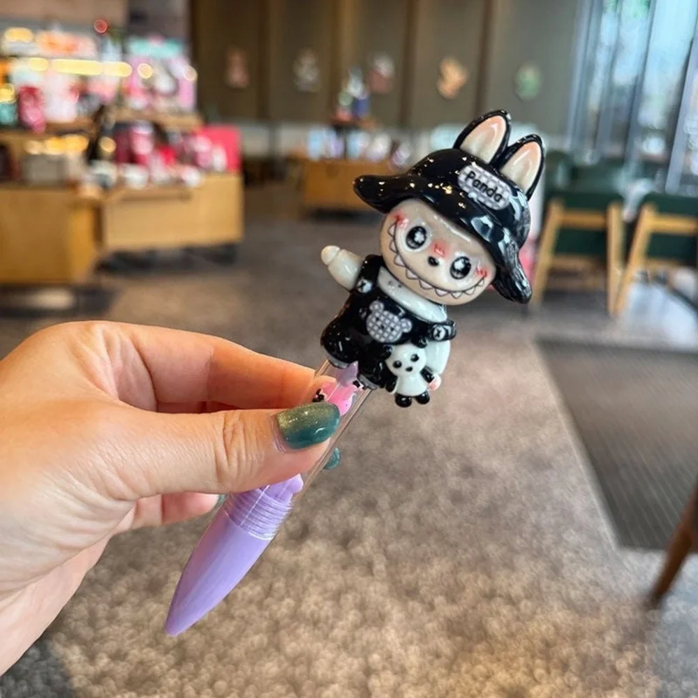 Labubu Black Panda Theme Ballpoint Pen